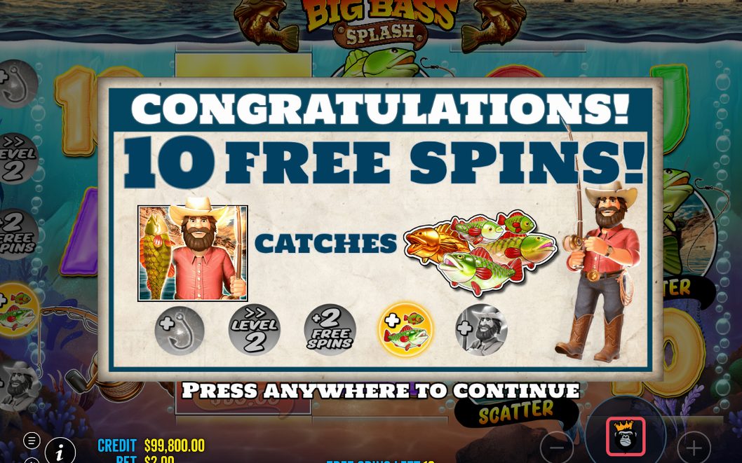 Dynamite spin adding fish MONEY symbols while fishermen are present